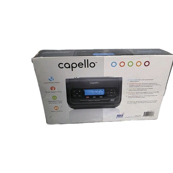 Capello CR2W Safe and Sound Weather Alert Clock Radio (NEW) - Picture 4 of 8